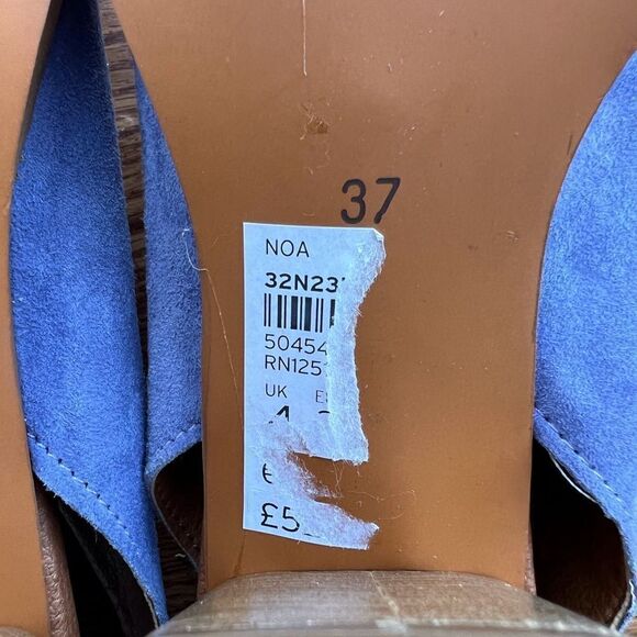 TOPSHOP Sandals Faux Suede Purple Block Heel New Condition Size 37 - Picture 10 of 11